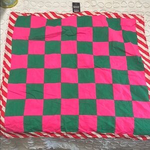 Lush Pink and Green Checkered scarf